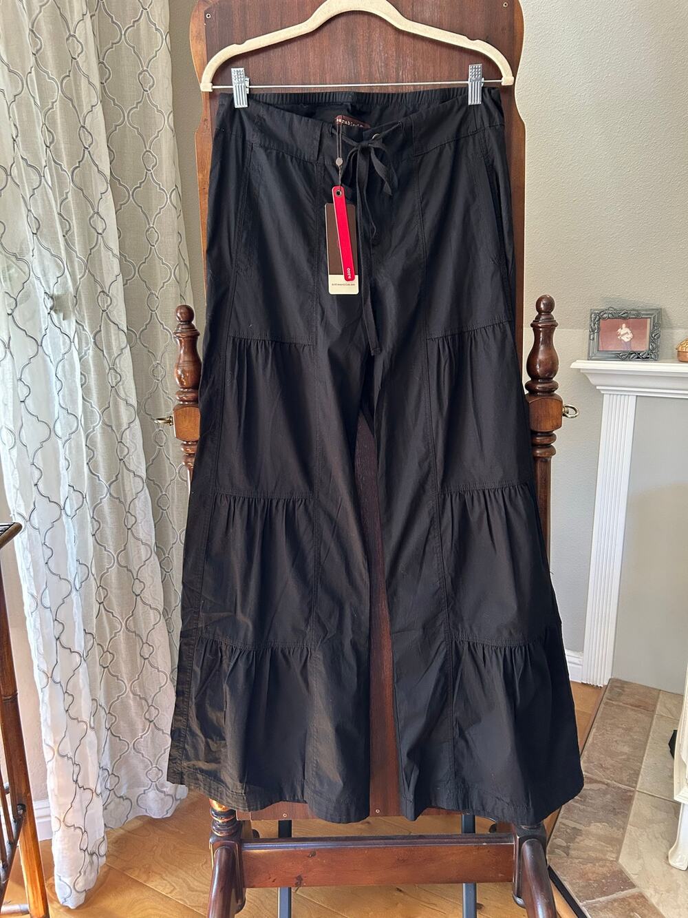 New Wearables Terraced Wide Leg Pant in Black XCVI size medium
